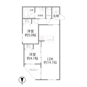 グラン今里NORTHの間取り図