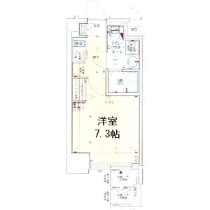 エグゼ難波WESTリバーの間取り図