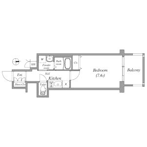 プレサンス堺筋本町駅前の間取り図
