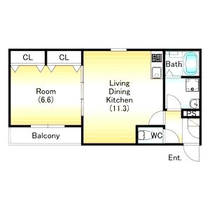 ジーメゾン明石魚住2の間取り図