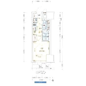 プレサンス難波クチュールの間取り図