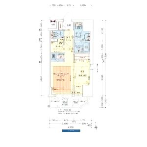 プレサンス難波クチュールの間取り図