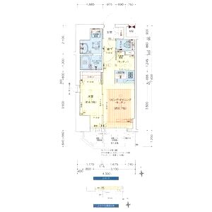 プレサンス難波クチュールの間取り図