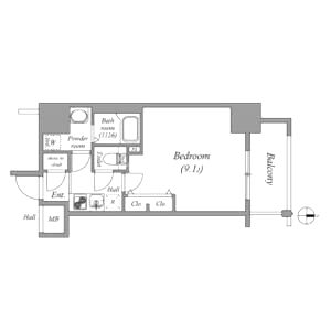 メインステージ心斎橋EASTの間取り図