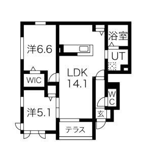 リアン今里 部屋の間取り図