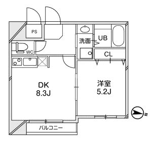 プレアデス千里山田の間取り図