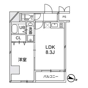 プレアデス千里山田の間取り図