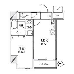 プレアデス千里山田の間取り図
