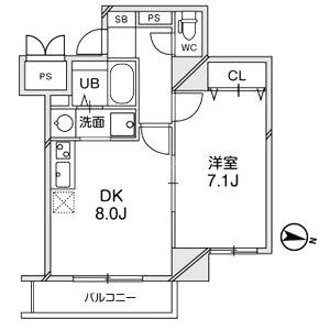 プレアデス千里山田の間取り図