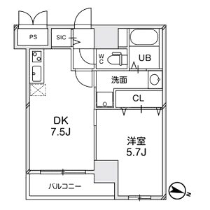 プレアデス千里山田の間取り図