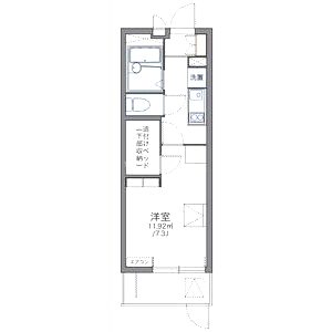 レオパレス鳴尾Bの間取り図