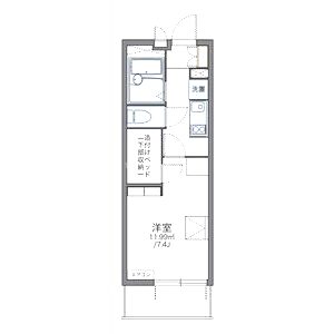 レオパレス鳴尾Bの間取り図