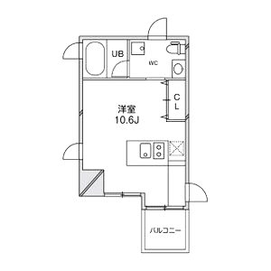 ルクレ堺筋本町レジデンスの間取り図