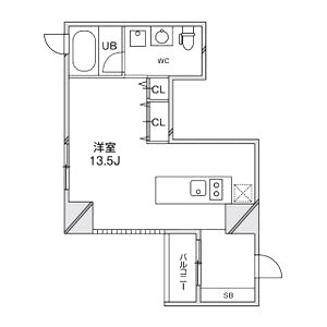 ルクレ堺筋本町レジデンスの間取り図