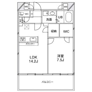 ルクレ阿波座レジデンスの間取り図
