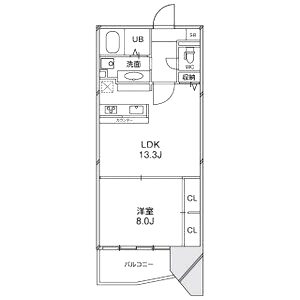 ルクレ阿波座レジデンスの間取り図