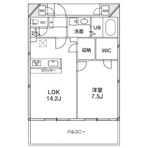 ルクレ阿波座レジデンスの間取り図
