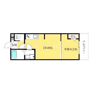 ALEGRIA鶴見区今津の間取り図