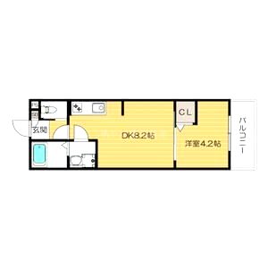 ALEGRIA鶴見区今津の間取り図