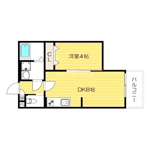 ALEGRIA鶴見区今津の間取り図