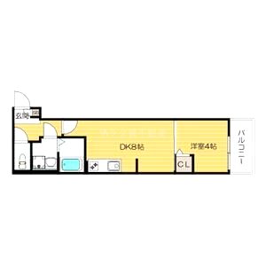 ALEGRIA鶴見区今津の間取り図