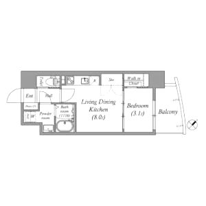 SERENiTE福島sceltoの間取り図
