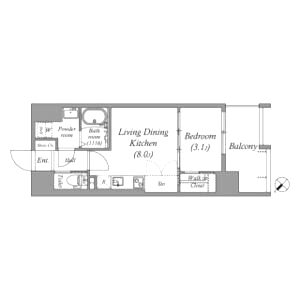 SERENiTE福島sceltoの間取り図
