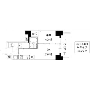 S-RESIDENCE江坂の間取り図