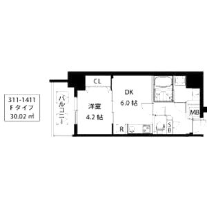 S-RESIDENCE江坂の間取り図