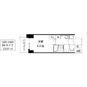 S-RESIDENCE江坂の間取り図