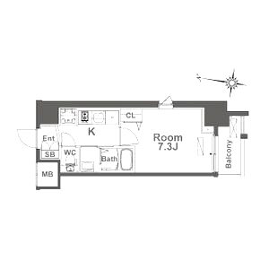 TLRレジデンス本町WESTの間取り図