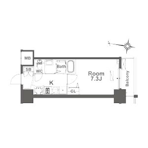 TLRレジデンス本町WESTの間取り図