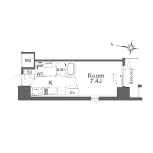 TLRレジデンス本町WESTの間取り図