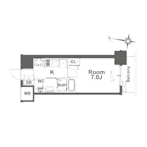 TLRレジデンス本町WESTの間取り図