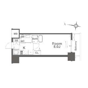 TLRレジデンス本町WESTの間取り図