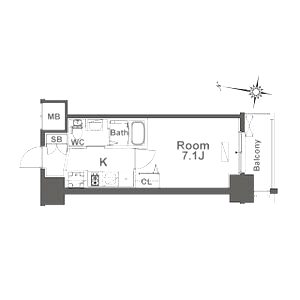 TLRレジデンス本町WESTの間取り図