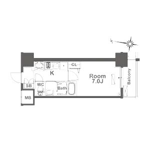 TLRレジデンス本町WESTの間取り図
