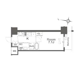TLRレジデンス本町WESTの間取り図