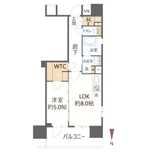 サンクレイドル大手前の間取り図