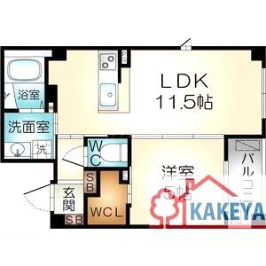 カミオン舟木の間取り図