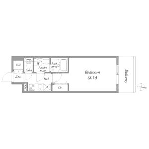 MELDIA CREST NAMBA SOL TERRACEの間取り図