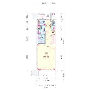 MELDIA CREST NAMBA SOL TERRACEの間取り図