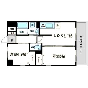 ウインズコート今福西の間取り図