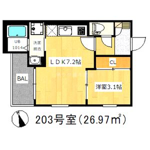 R-SMART姫島駅の間取り図