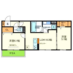 YKメゾン舞子台の間取り図