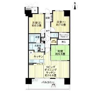 ライオンズ南千里佐竹台グランハート スカイヴィラの間取り図