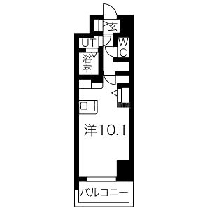 MELDIA CREST TAPP 難波WESTの間取り図