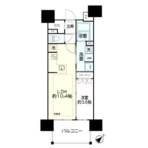 レーベン長岡天神CRESISTの間取り図
