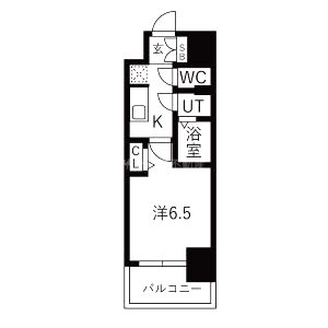 プレサンスOSAKA DOMECITYビーツの間取り図