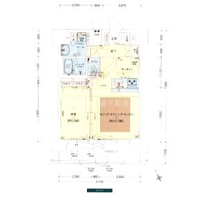 プレサンスOSAKA DOMECITYビーツの間取り図